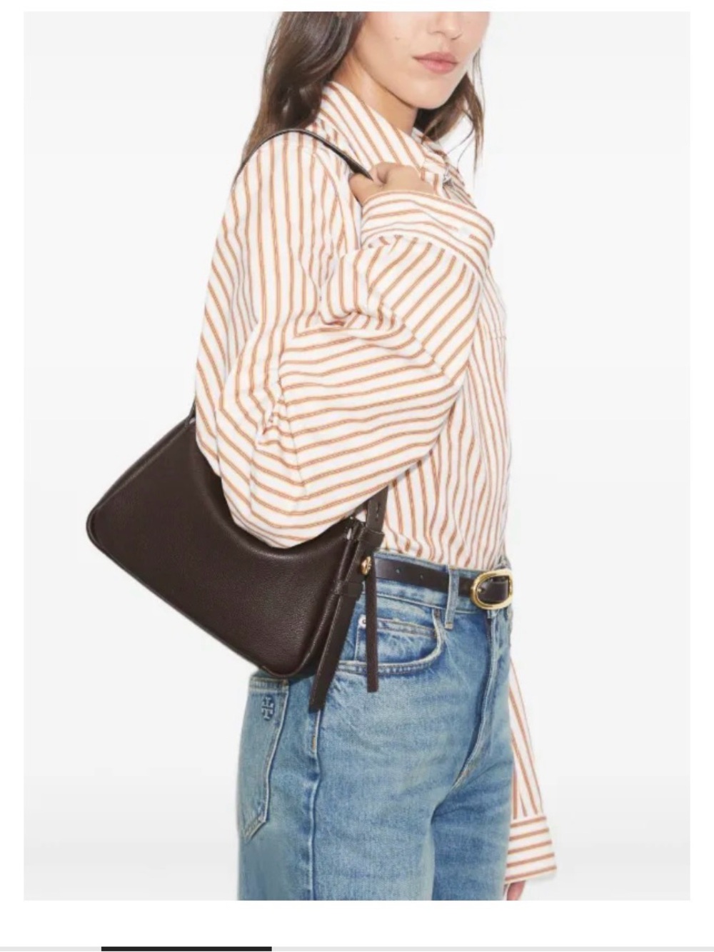 Tory Burch Romy Shoulder Bag Deep Brown Small - Picture 3 of 9